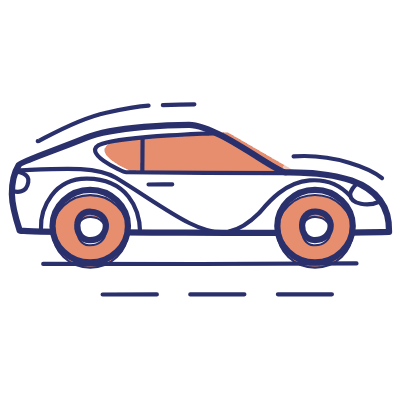 Sport Car, Animated Icon, Motif