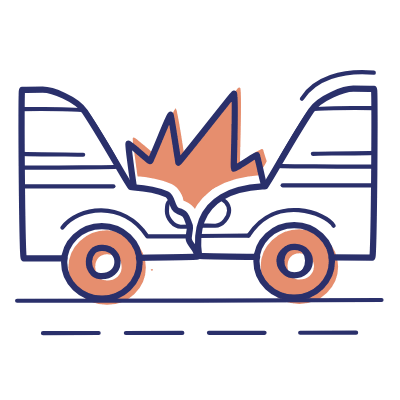 Car Crash, Animated Icon, Motif