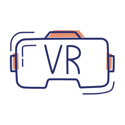 VR Glasses, Animated Icon, Motif