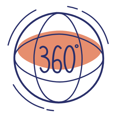 360 View, Animated Icon, Motif