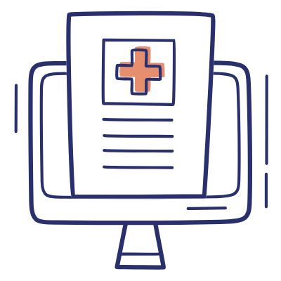 Desktop Medical File, Animated Icon, Motif