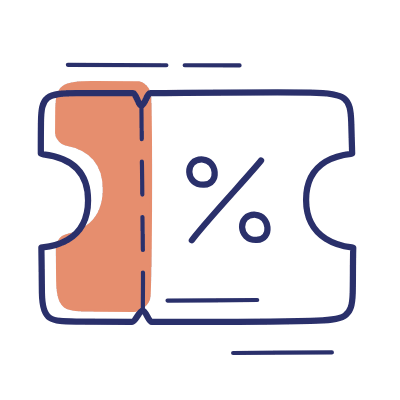 Ticket Percent, Animated Icon, Motif