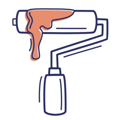 Paint Roller, Animated Icon, Motif