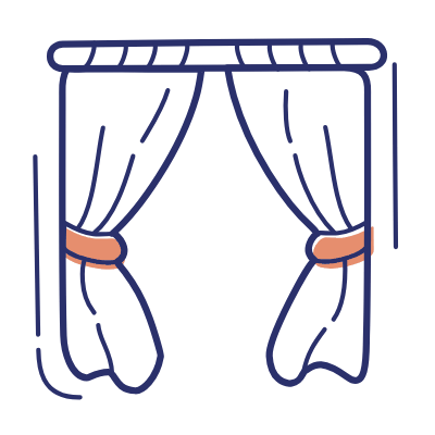 Curtains, Animated Icon, Motif