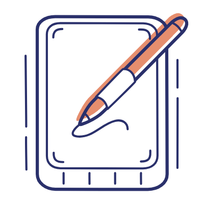 Drawing Tablet, Animated Icon, Motif