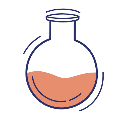 Rounded Flask, Animated Icon, Motif
