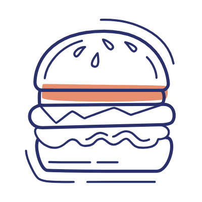 Burger, Animated Icon, Motif
