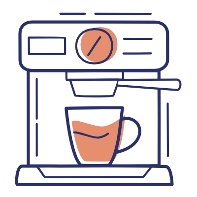 Coffee Machine, Animated Icon, Motif
