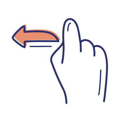 Swipe Left, Animated Icon, Motif