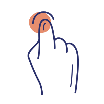 Tapping Fingers, Animated Icon, Motif
