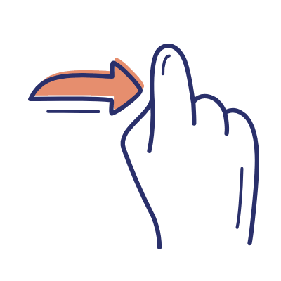 Swipe Right, Animated Icon, Motif