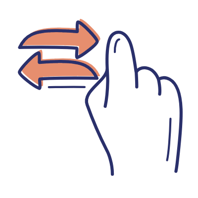 Swipe Left Right, Animated Icon, Motif