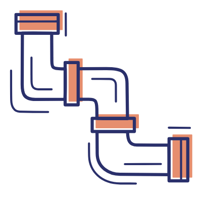 Water Pipe, Animated Icon, Motif