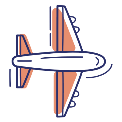 Airplane Horizontal, Animated Icon, Motif