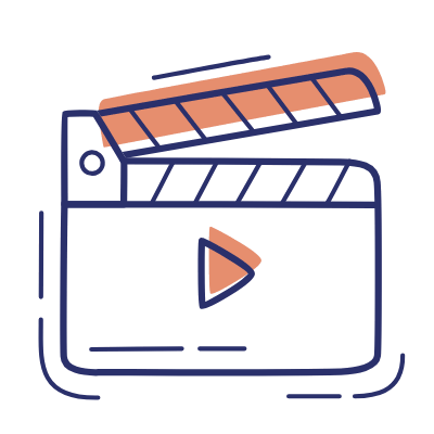 Clapperboard Play, Animated Icon, Motif