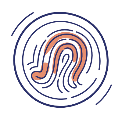 Fingerprint Circle, Animated Icon, Motif