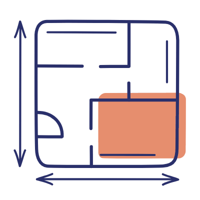 Square Footage, Animated Icon, Motif