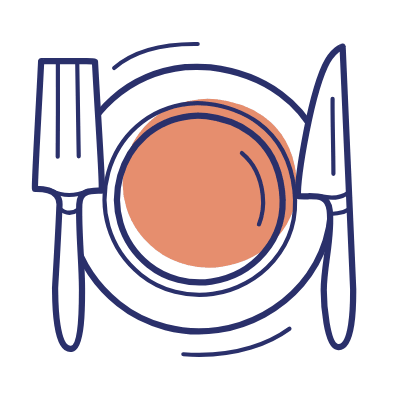 Plate Fork Knife, Animated Icon, Motif