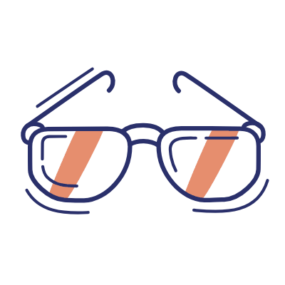 Glasses, Animated Icon, Motif