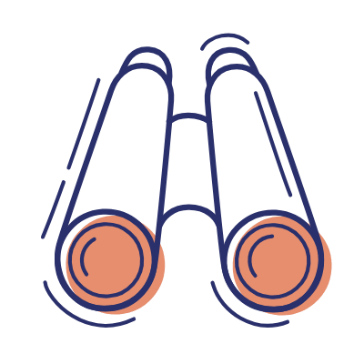 Binoculars, Animated Icon, Motif