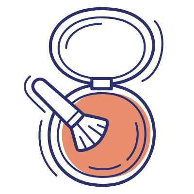 Powder Makeup, Animated Icon, Motif