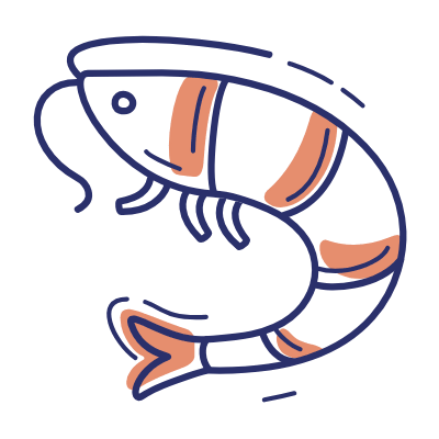 Shrimp, Animated Icon, Motif