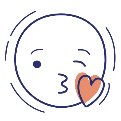 Blowing Kiss, Animated Icon, Motif