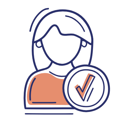 Woman Check, Animated Icon, Motif