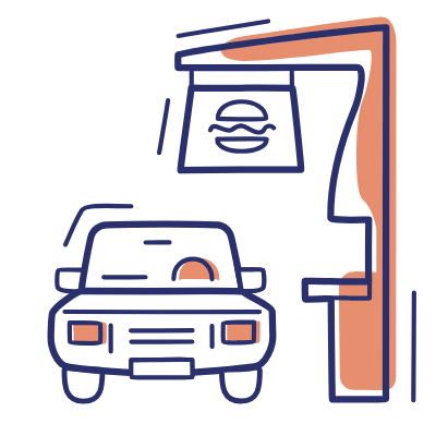 Drive-Thru, Animated Icon, Motif