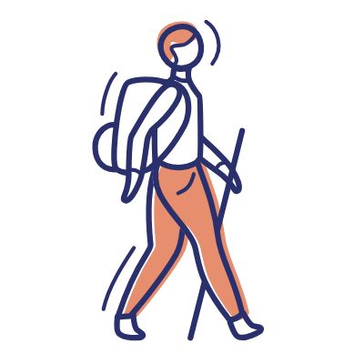 Hiking, Animated Icon, Motif
