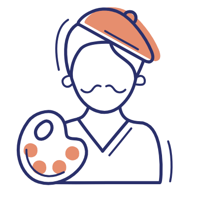Man Painter, Animated Icon, Motif