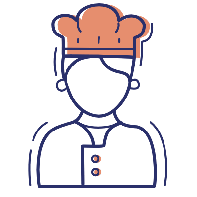 Man Cook, Animated Icon, Motif