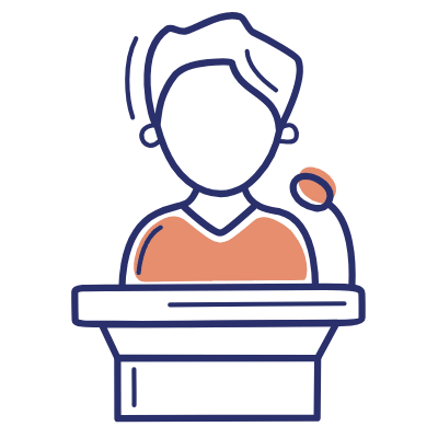 Man Lecturer, Animated Icon, Motif
