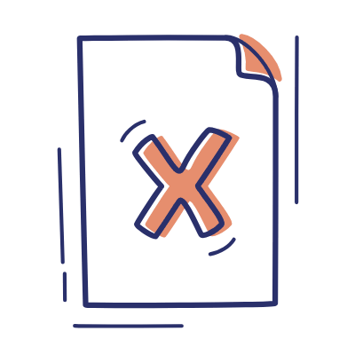 Document Cross, Animated Icon, Motif
