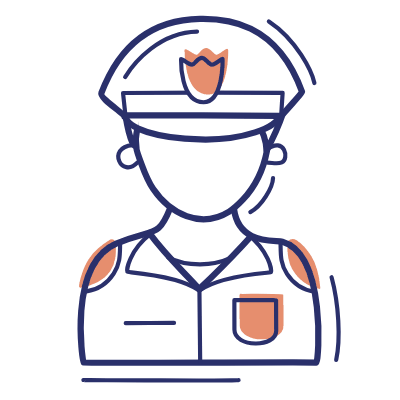 Man Policeman, Animated Icon, Motif