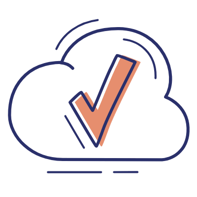 Cloud Check, Animated Icon, Motif