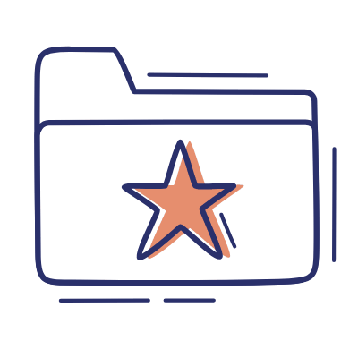 Folder Star, Animated Icon, Motif