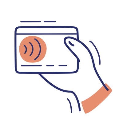 Tapping Credit Card, Animated Icon, Motif