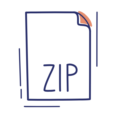 Document ZIP, Animated Icon, Motif