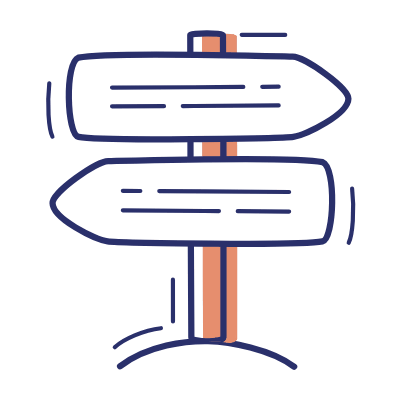 Signpost Double, Animated Icon, Motif