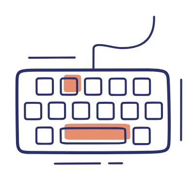 Keyboard, Animated Icon, Motif
