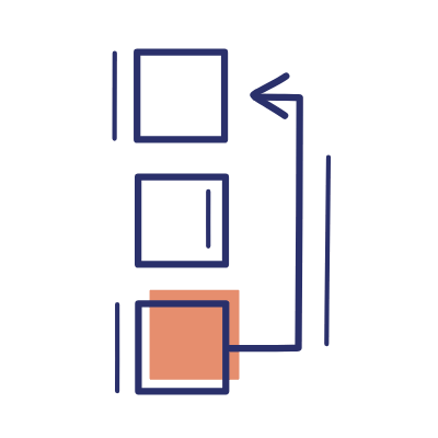 Order Bottom To Top, Animated Icon, Motif