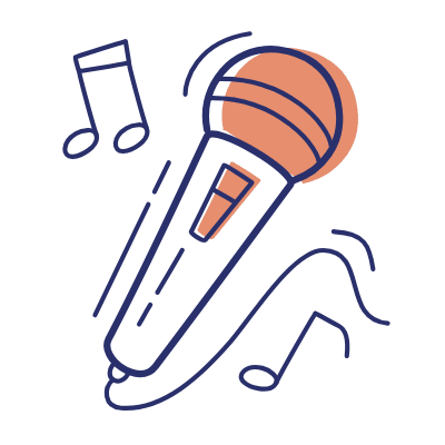 Microphone Stage, Animated Icon, Motif
