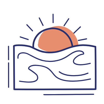 Sea sunset, Animated Icon, Motif