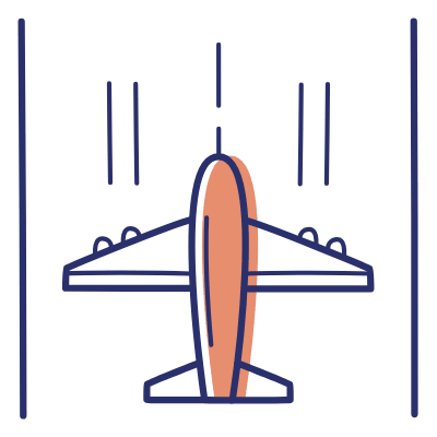 Runway Airplane, Animated Icon, Motif