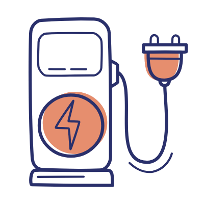 Ev Charging Station, Animated Icon, Motif