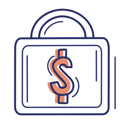 Lock Dollar, Animated Icon, Motif