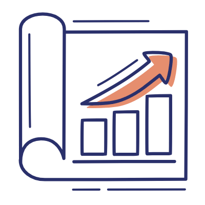 Project Bar Chart, Animated Icon, Motif