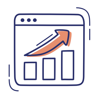 Browser Bar Chart, Animated Icon, Motif