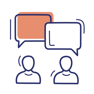 Avatars Chatting, Animated Icon, Motif